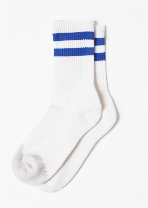 Klitmøller Collective Retro Cotton Sock GOTS - Cream/Surf Blue